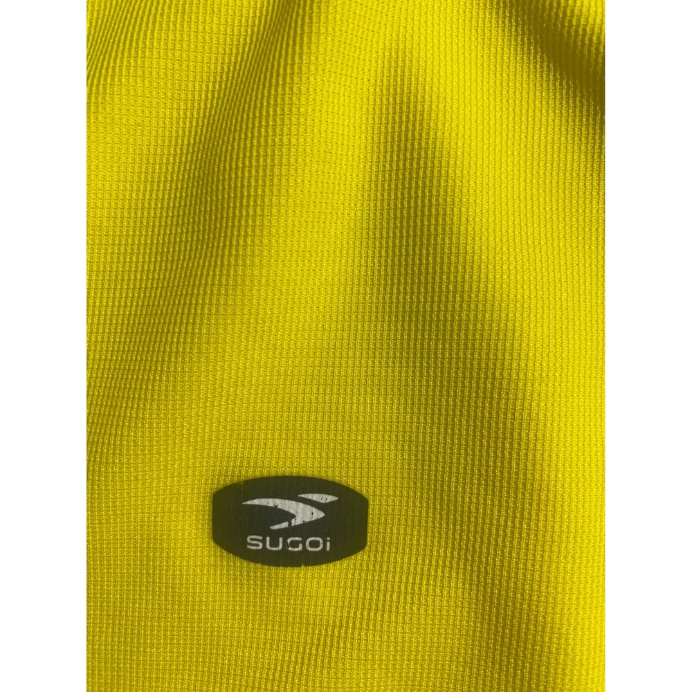 Sugoi Mens XL Cycling Jersey Hi-Vis Yellow Short Sleeve 1/4 Zip 3-Pocket Bike - Picture 6 of 9